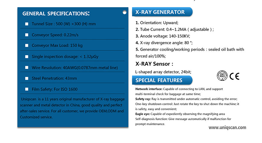 uniqscan sf5030 specifications